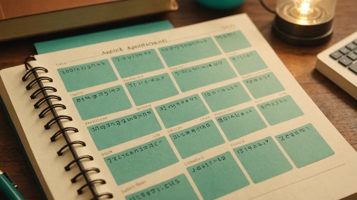 Open appointment book with colored markers showing fewer missed visits
