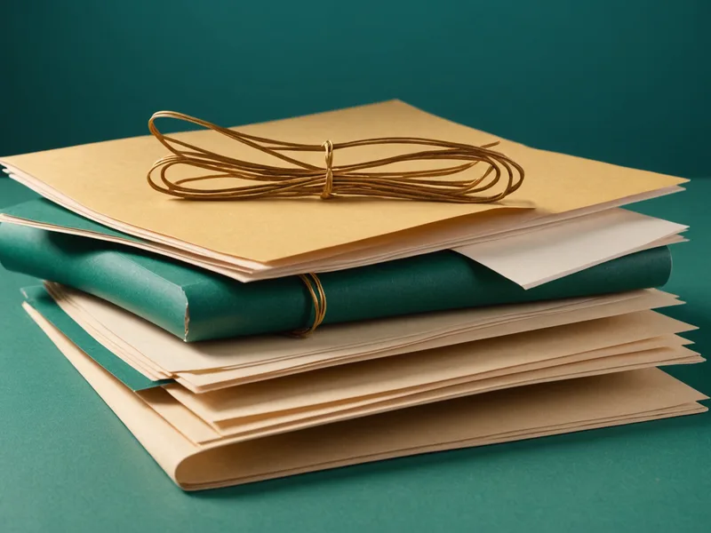 A stack of neatly organized insurance forms and claim documents in a manila folder on a well-lit desk, representing organized billing workflow
